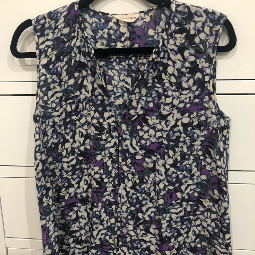 Rebecca Taylor floral blouse size 0